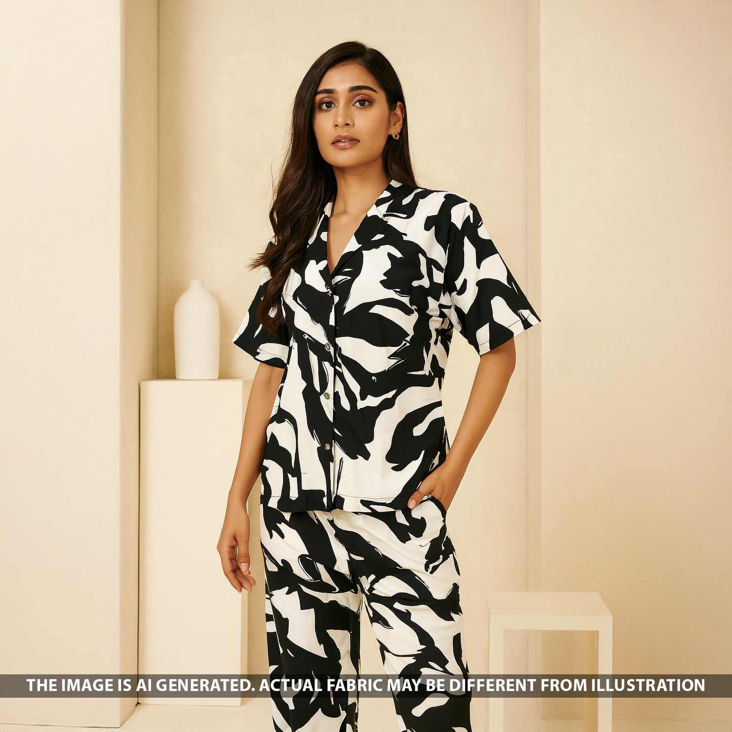 Digital Print Crepe Fabric - F5112