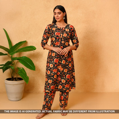 Digital Print Velvet Fabric - F5125