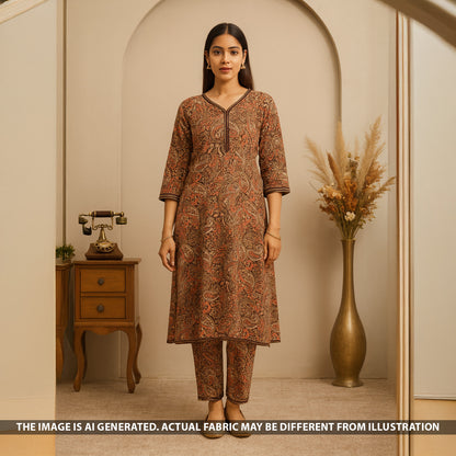 Digital Print Upada Silk Fabric - F5131