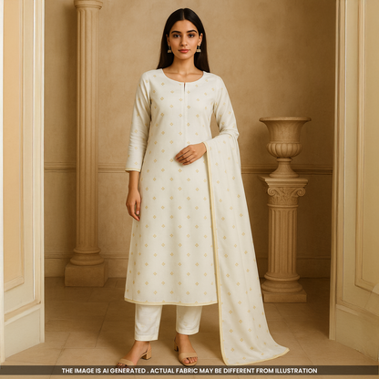 Dyeable Zari Work Uppada Silk Fabric-F5026