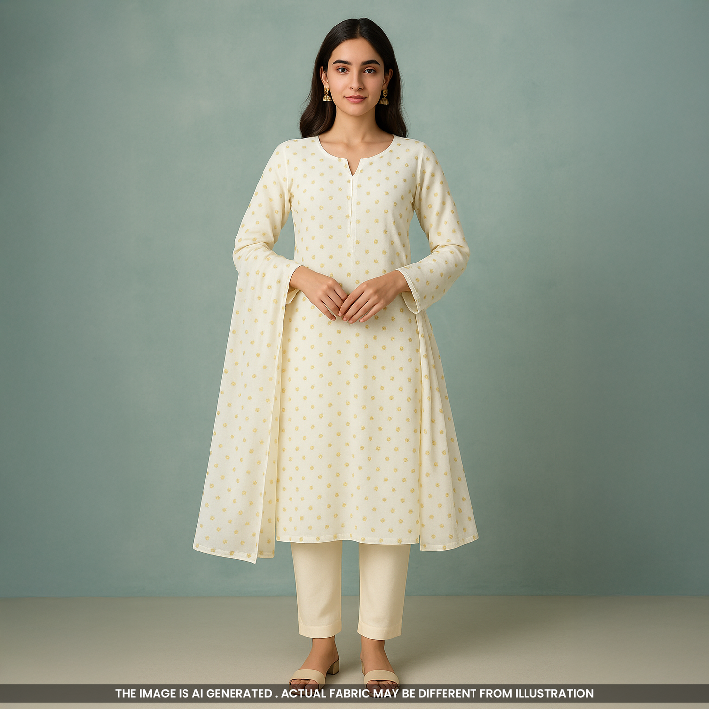 Dyeable Zari Work Organza Fabric-F5027