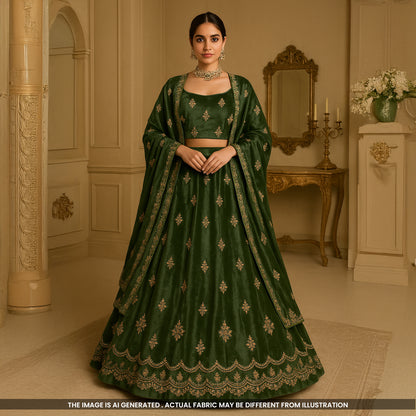 Cut Dana Thread Sequins Work Velvet Fabric-F5201