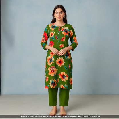 Digital Print Crepe Fabric-F5036