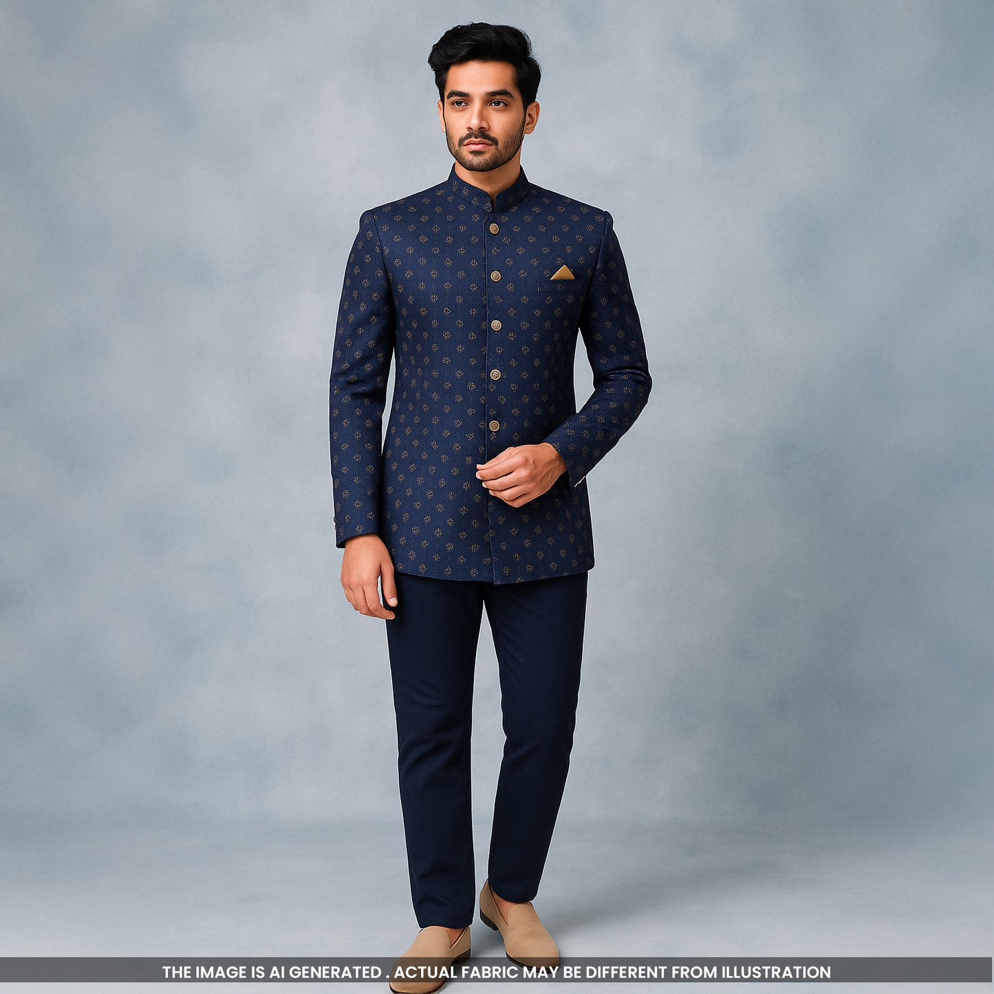 Glitter Work Velvet Fabric-F5045