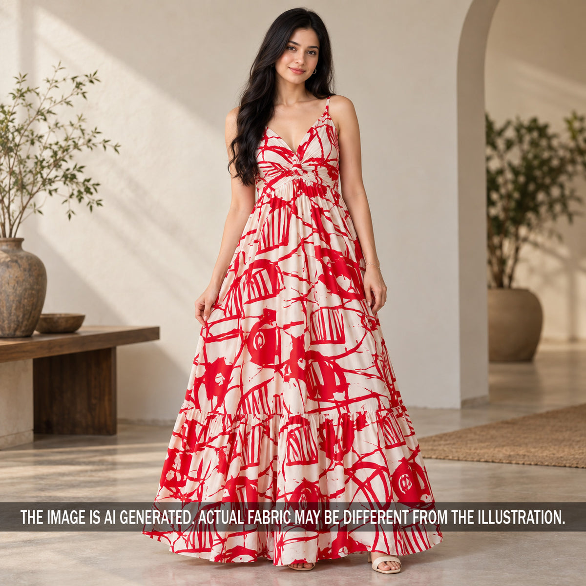 Printed Modal Satin Fabric - F7443