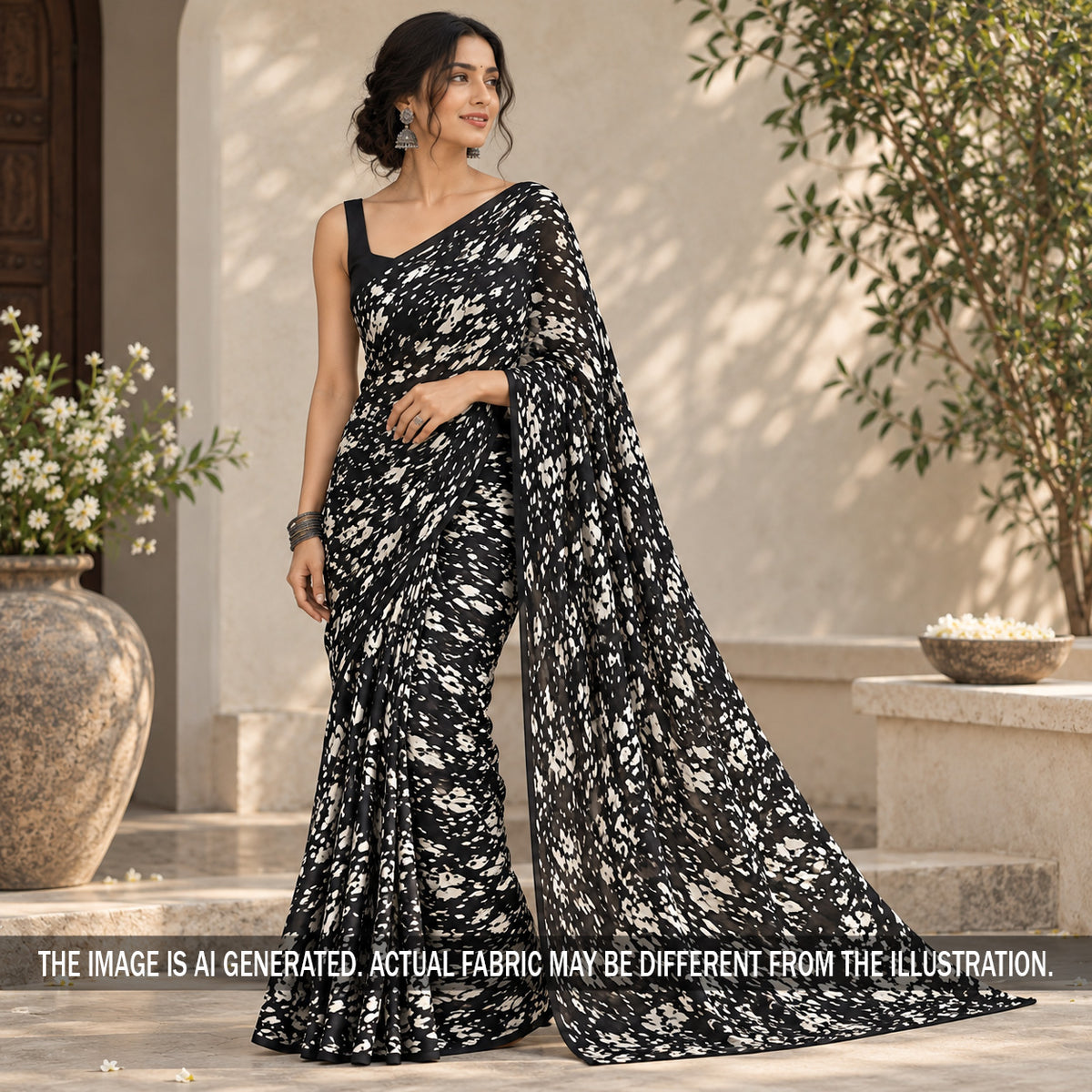Printed Modal Satin Fabric - F7442