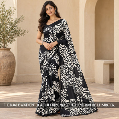 Printed Modal Satin Fabric - F7441