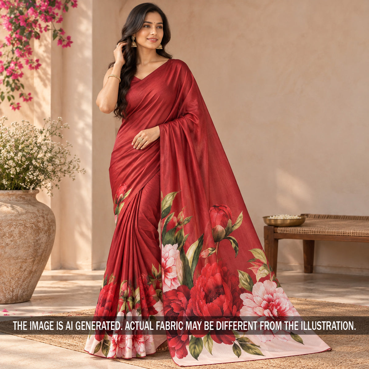 Printed Crepe Satin Fabric - F7449