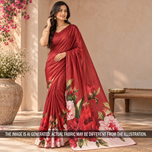 Printed Crepe Satin Fabric - F7449