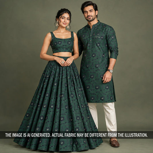 Zari Work Brocade Silk Fabric - F7451