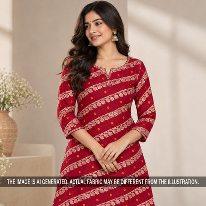 Pure Bandhani Silk Fabric - F7472