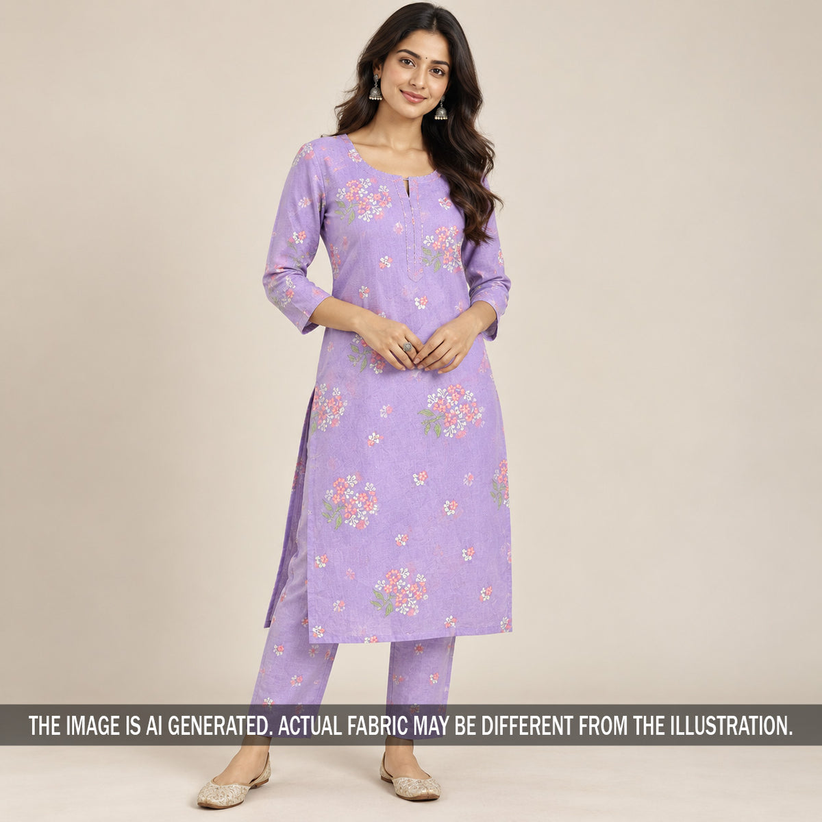 Thread Sequins Embroidered Mul Chanderi Fabric - F7481