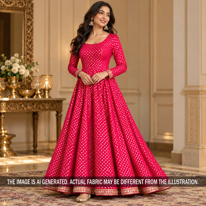 Zari Buti Brocade Fabric - F7492