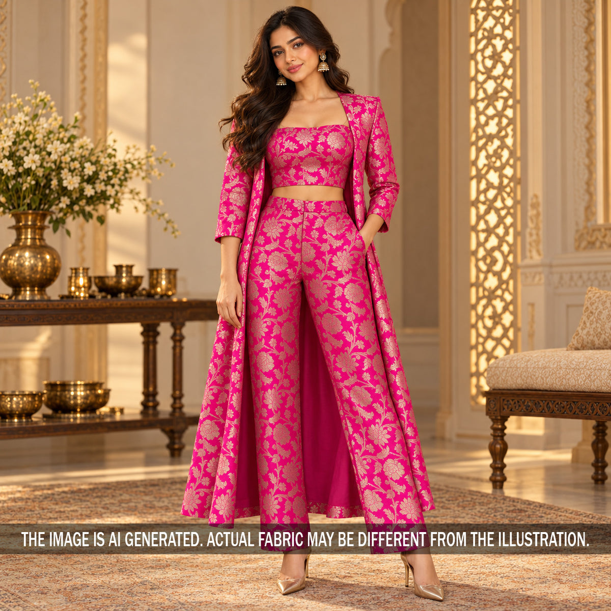 Banarasi Brocade Fabric - F7495