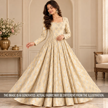 Banarasi Brocade Silk Fabric - F7499