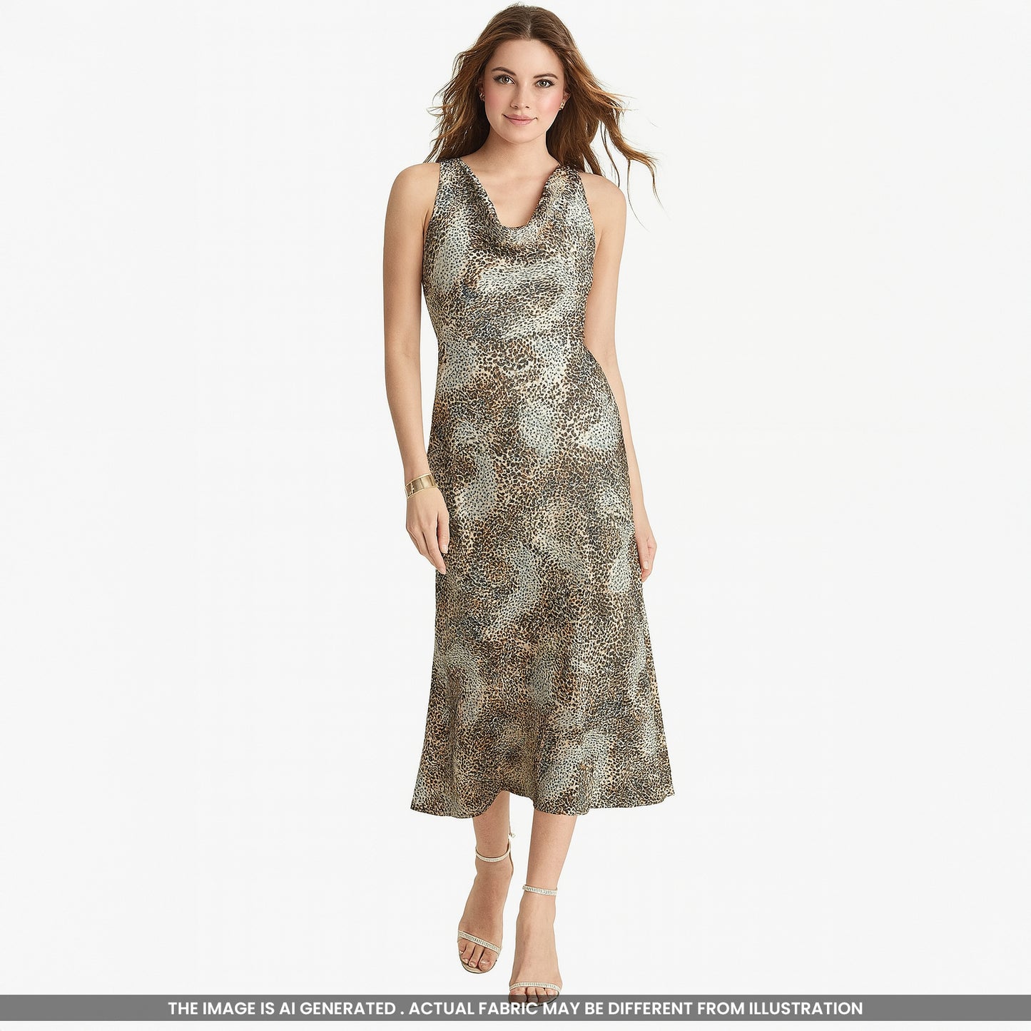 Animal Print Satin Fabric- F4866