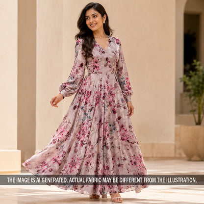 Printed Modal Satin Fabric - F7357