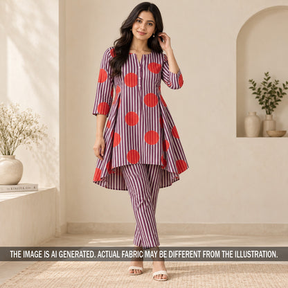 Stripes Modal Satin Fabric - F7380