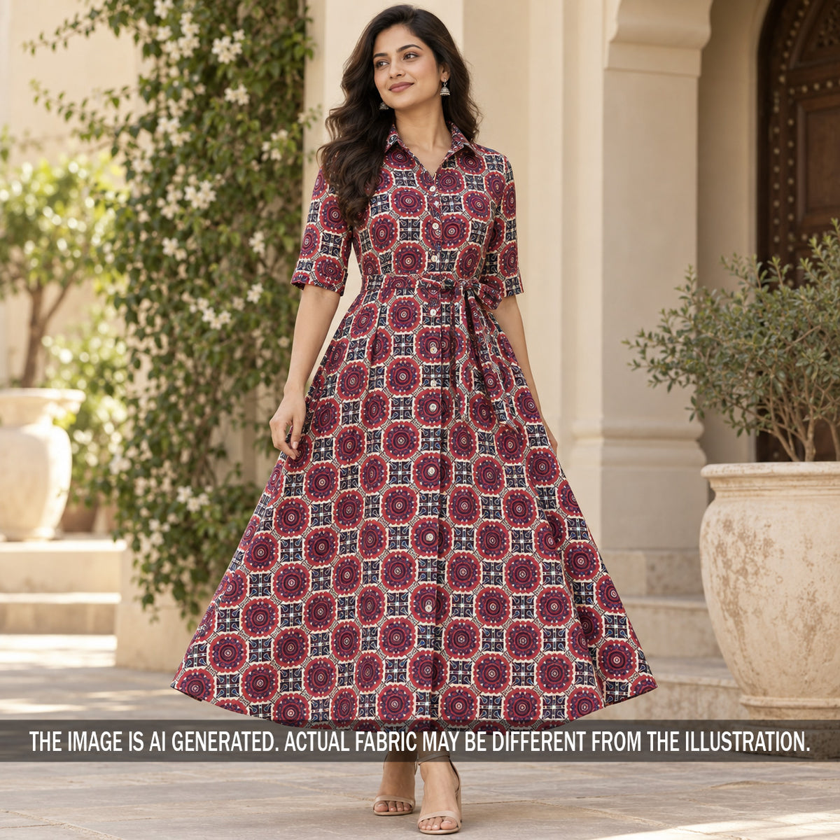 Printed Modal Satin Fabric - F7385