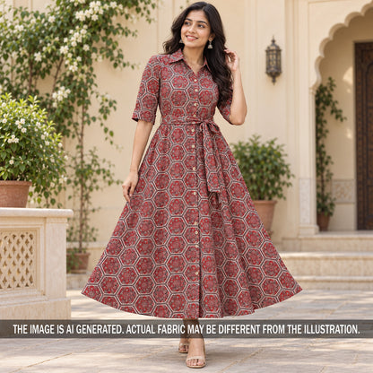 Printed Modal Satin Fabric - F7386