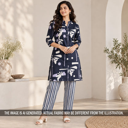 Printed Modal Satin Fabric - F7390