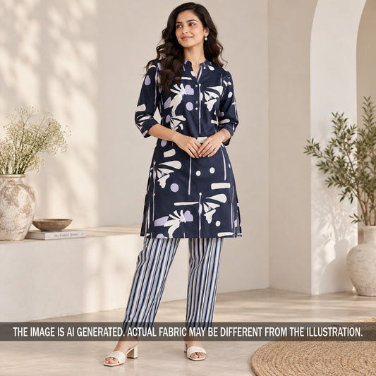Printed Modal Satin Fabric - F7390