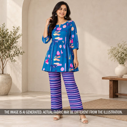 Printed Modal Satin Fabric - F7391