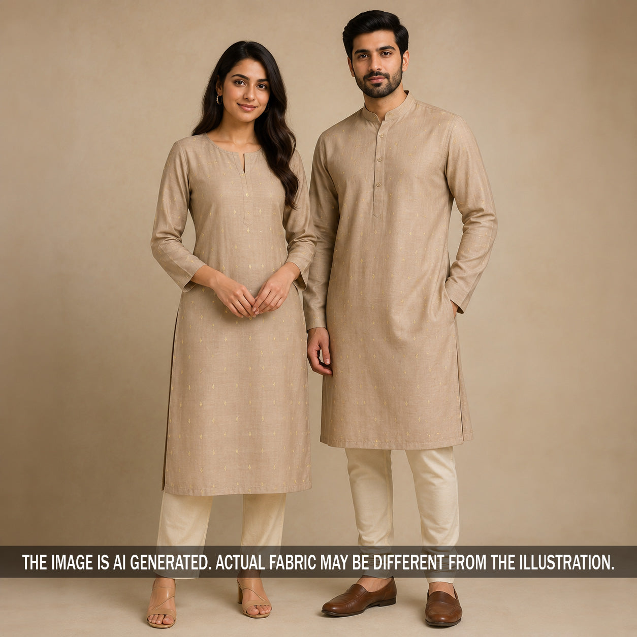 Zari Buti Work Chanderi Fabric - F7295