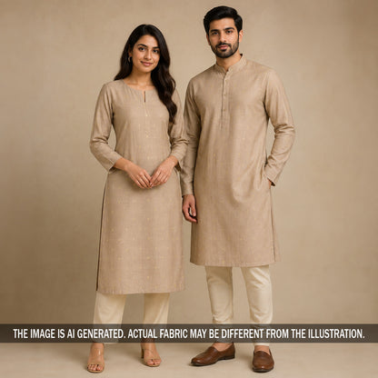 Zari Buti Work Chanderi Fabric - F7295