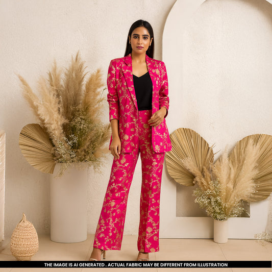 Banarasi Brocade Silk Fabric - F5346