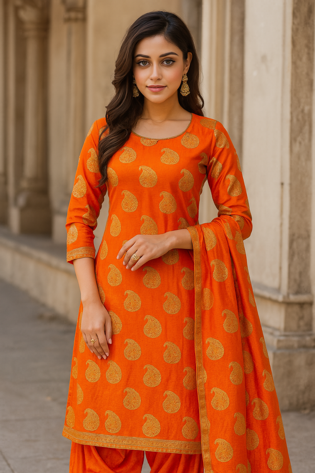 Banarasi Brocade Fabric-F4354