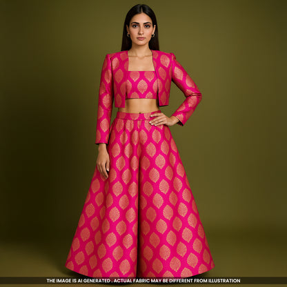 Banarasi Silk Brocade Fabric- F3993