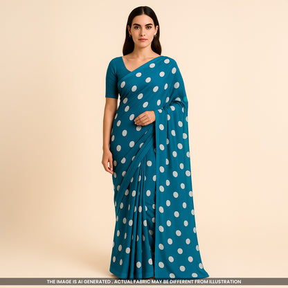 Polka Dot Georgette Fabric-F3637