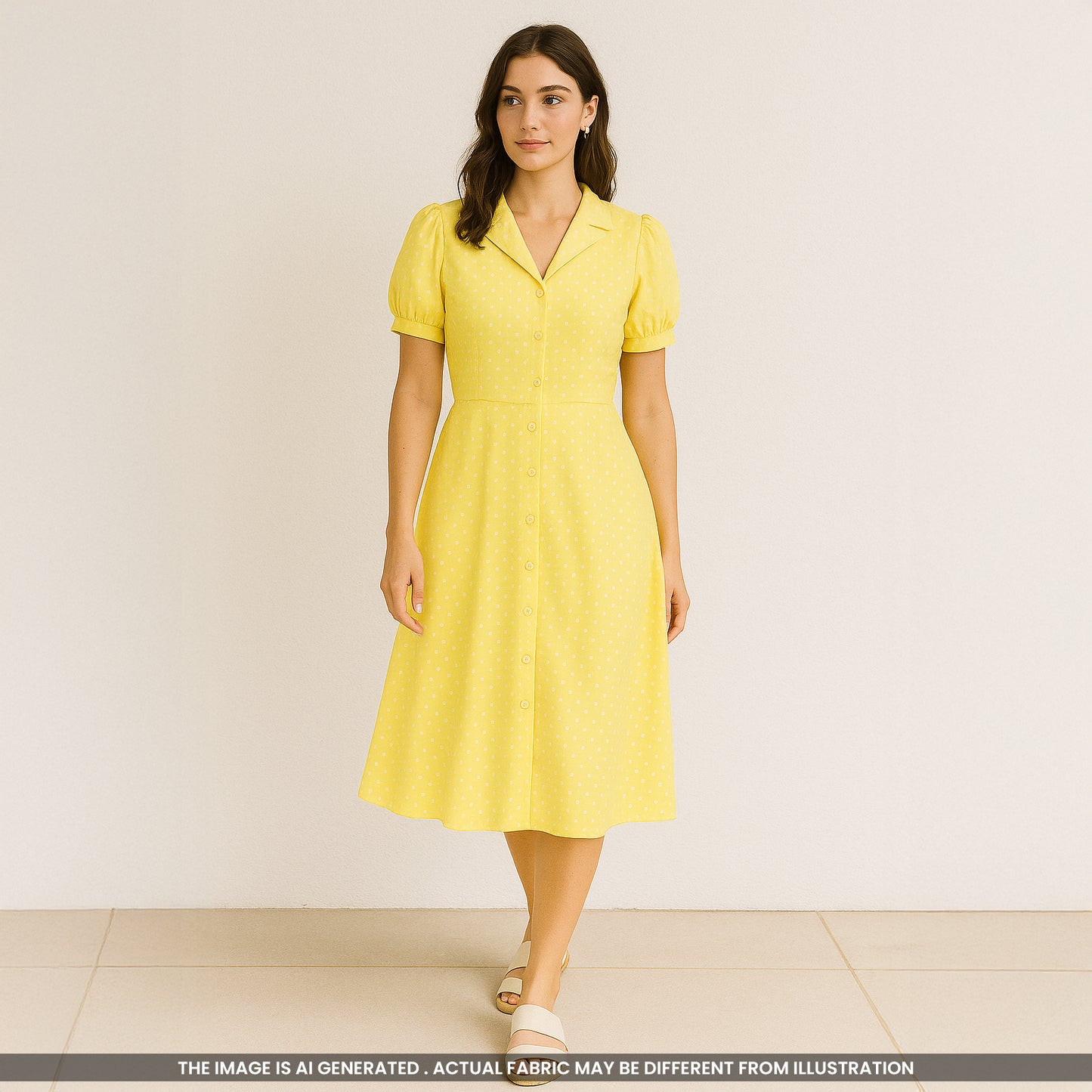 Polka Dot Print Cotton Fabric-F3718