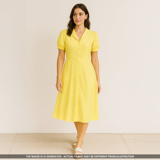 Polka Dot Print Cotton Fabric-F3718