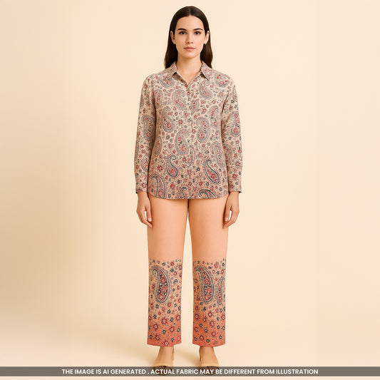 Pejali Print Viscose Crepe Fabric-F3633