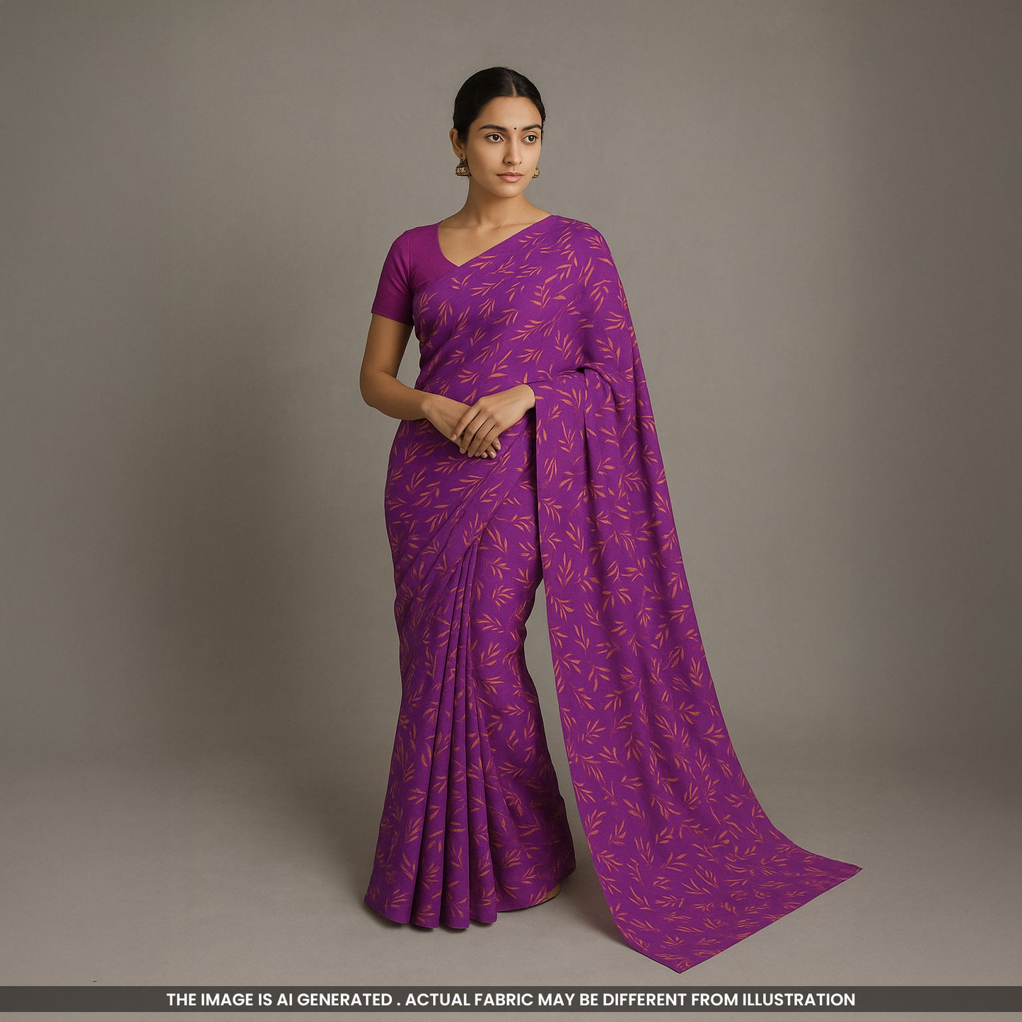 Foil Printed Rayon Cotton Fabric-F3666