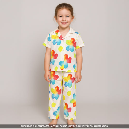 Flower Print Pure Cotton Fabric-F3683