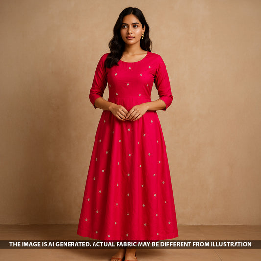 Cut Dana Sequins Work Chinon Chiffon Fabric-F5088