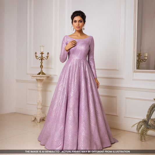 Imported Satin With Pleated Pattern Fabric-F4996