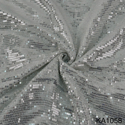 Dyeable Sequins Georgette Fabric-KA1058