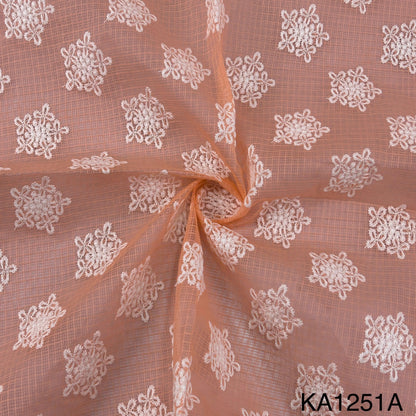 Embroidered Kota Cotton Fabric-Ka1251