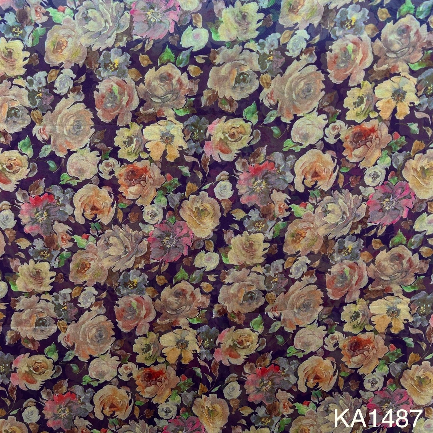 Printed Organza Fabric-KA1487