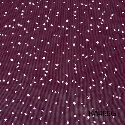 RUBBER Print Georgette Fabric-KA455