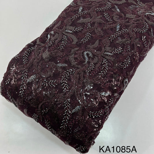 Embroidered Sequins Cut Dana Work Net Fabric KA-1085