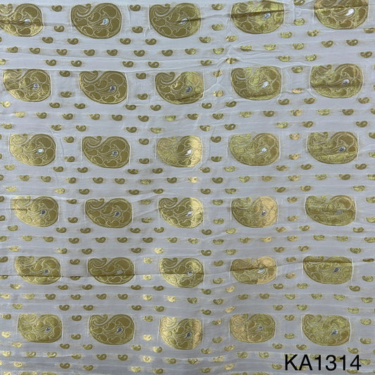 Dyeable Banarasi Georgette Fabric-KA1314