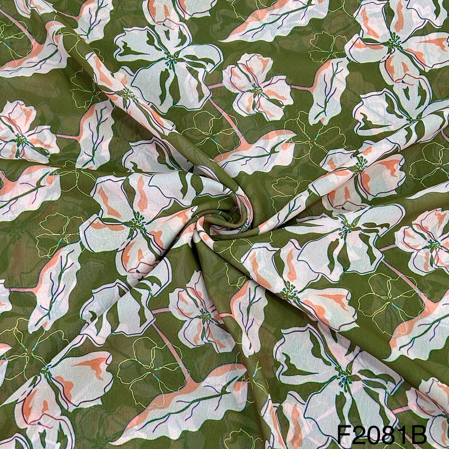 Printed Georgette Fabric-F2081