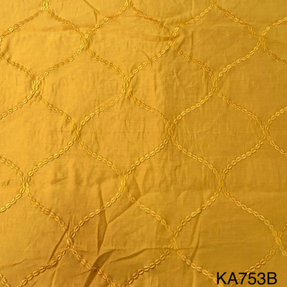Thread Embroidered Chanderi Silk Fabric KA753