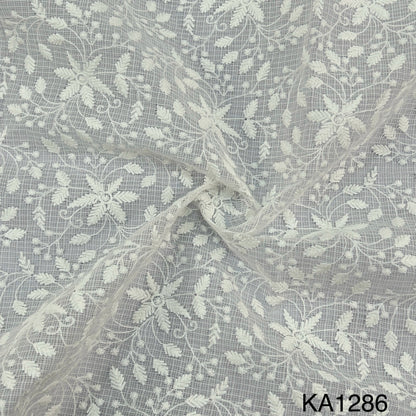 Embroidered Kota Cotton Fabric-Ka1286