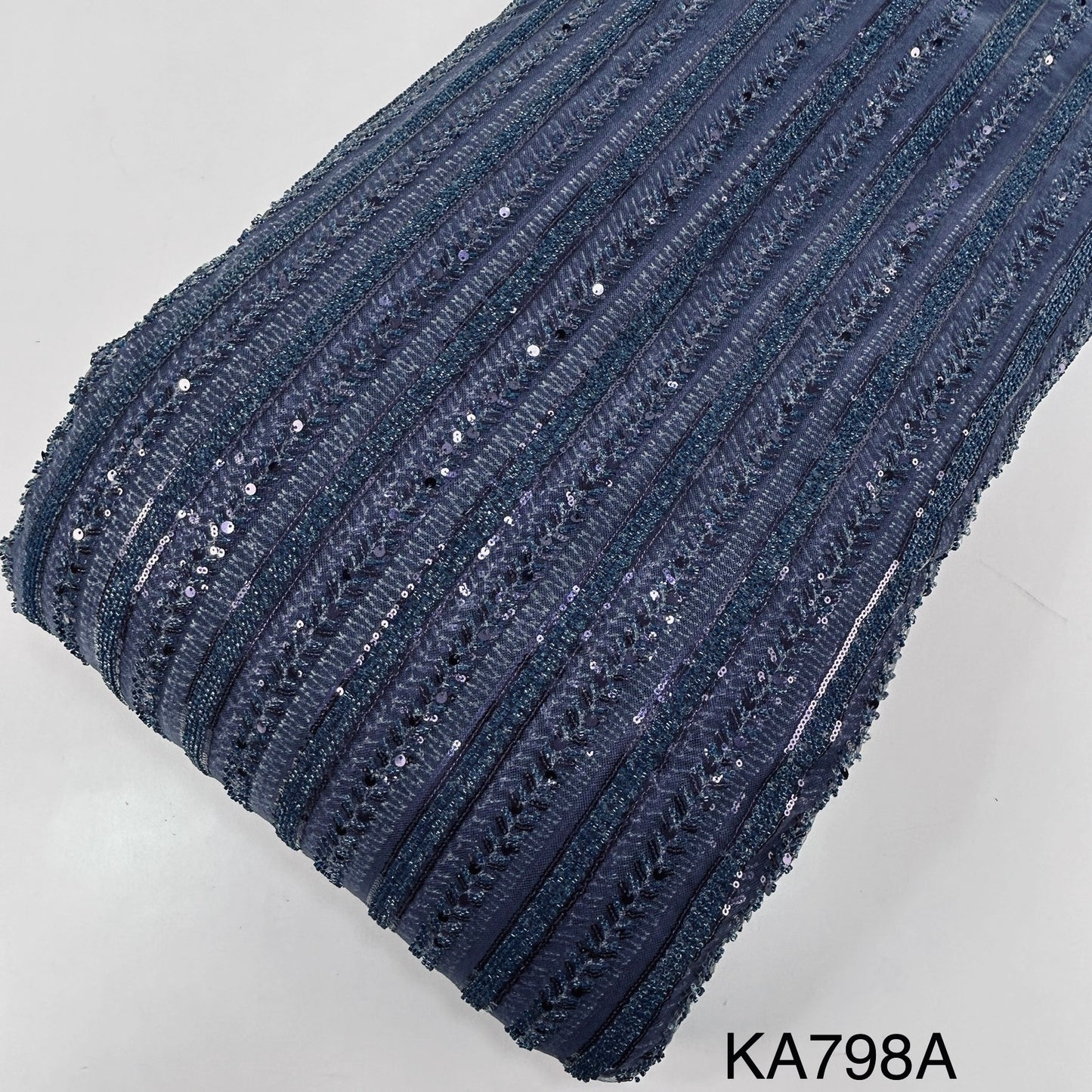 Imported Sequins Cut Dana Net Fabric - KA798